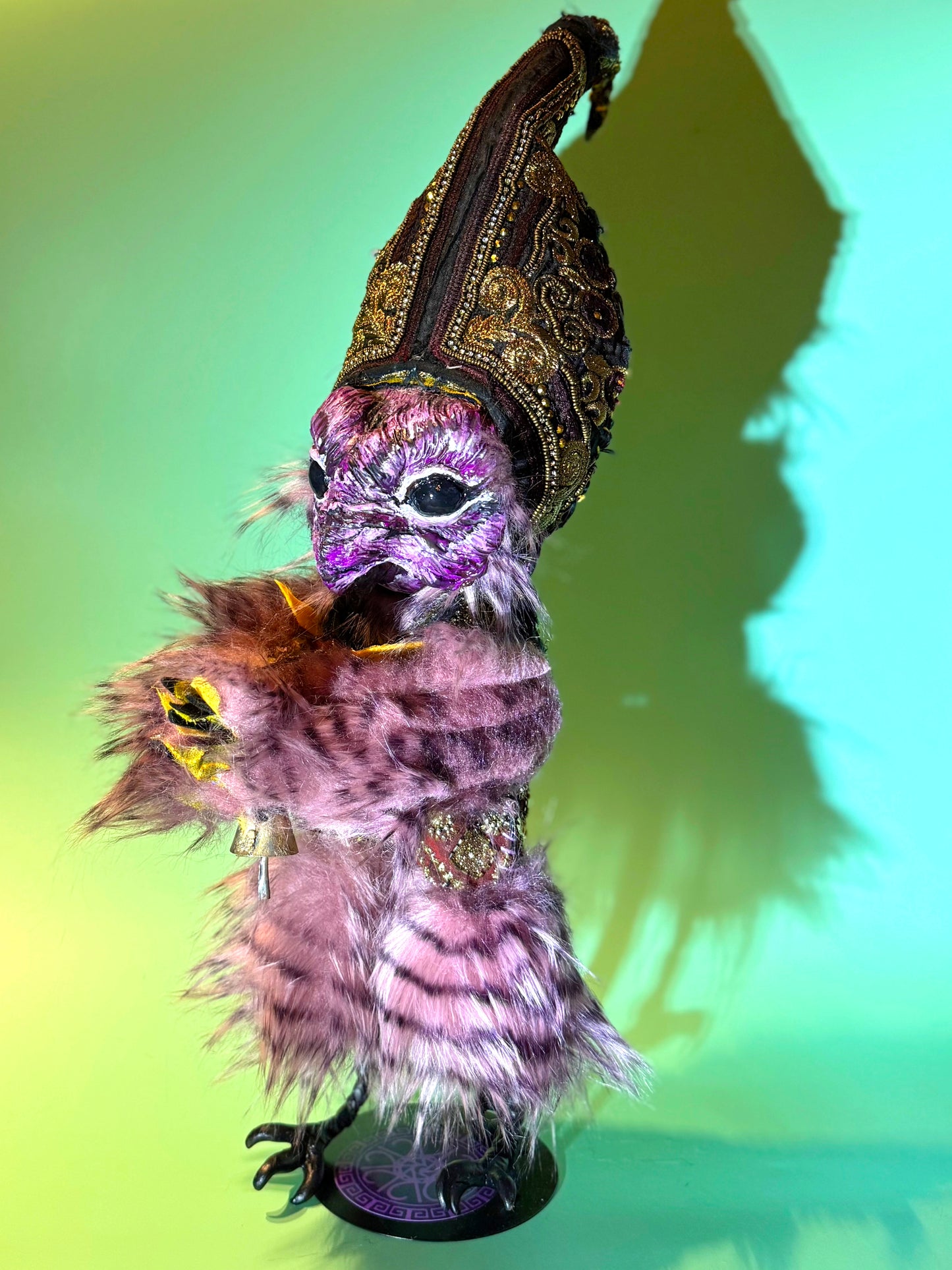 Owl Poppet - Amethyst