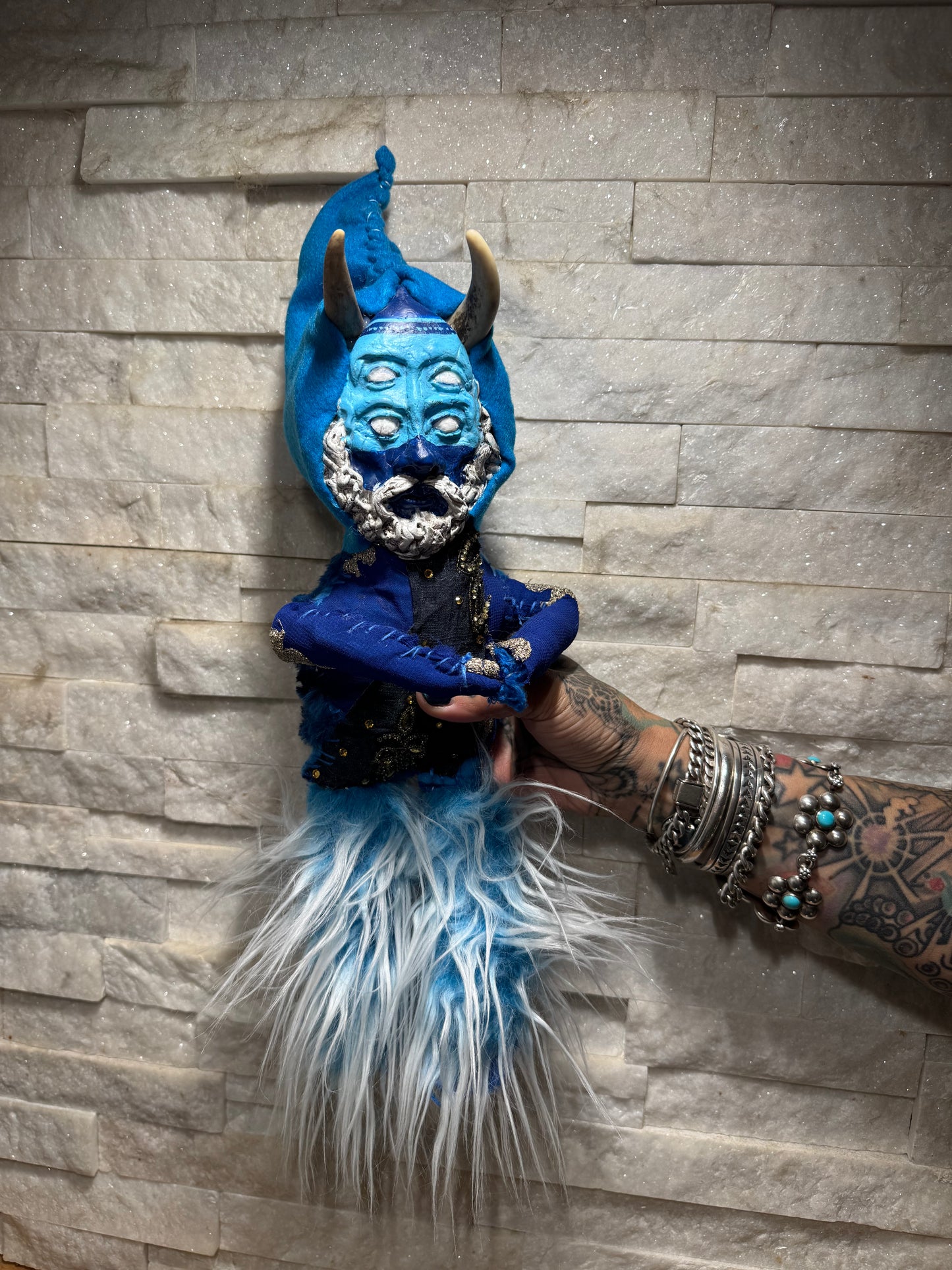 Jupeskoi House Spirit Poppet - Cerulean