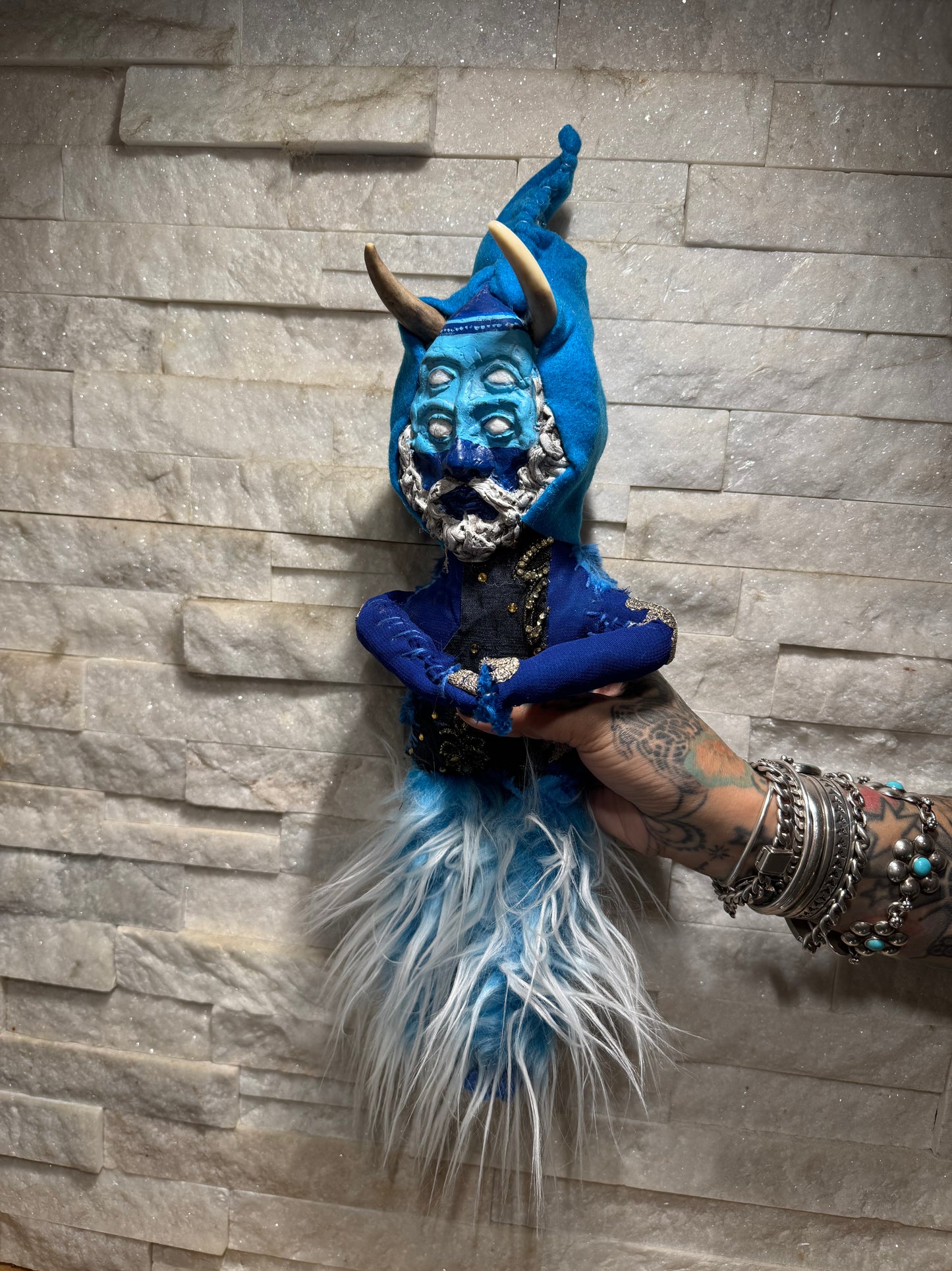 Jupeskoi House Spirit Poppet - Cerulean